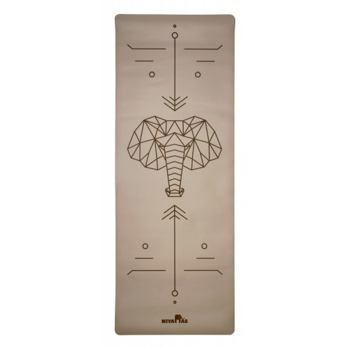 Στρώμα Γιόγκα Pro Yoga Mat Gaja Milk Tea (183x68x0.5cm) με Ιμάντα Μεταφοράς